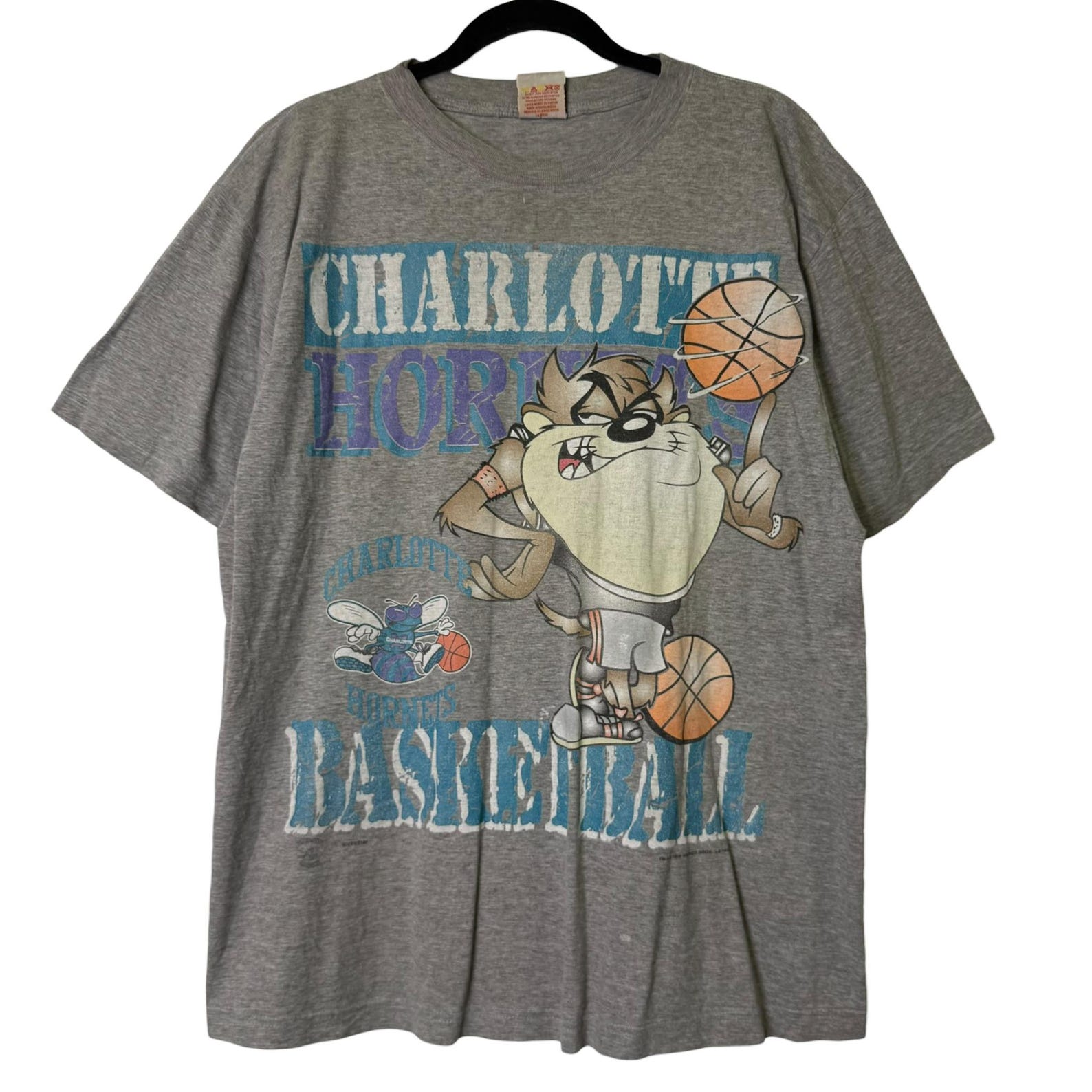 1998 Taz Charlotte Hornets NBA T shirt Sz M (B1630) 4XL