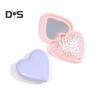 Spazzola per capelli Love Heart con specchio 2 in 1, setole morbide, massaggio del cuoio capelluto, spazzola pieghevole, pettine portatile antistatico con cuscino d'aria, per lo styling dei capelli di uomini e donne