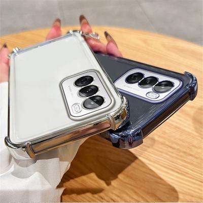 Luxuriöse stoßfeste Handyhülle für OPPO Reno 12 Pro A16 A16S A17 A54S A53S A5 A9 2020 A36 A76 4G Weiche Silikon Transparente Hülle
