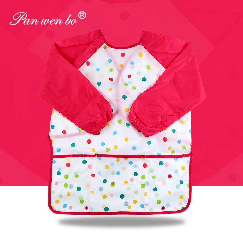 Children's Long-Sleeve Art Smock & Bib - Anti-Stain for Early Education and Kindergarten