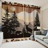Vikama Rural Forest Animal Curtains Window Hangings Home Decorations Suitable Living Rooms Bedrooms Made Of Polyester Area Treatment