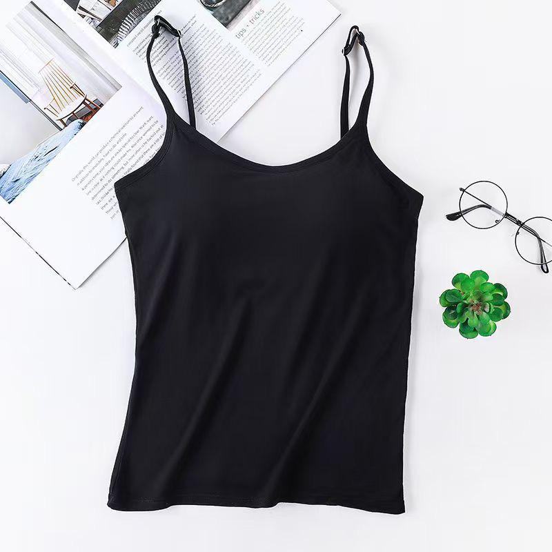 Women's Slimming Camisole with Padded Cups - Gathered, Breathable, and Comfortable