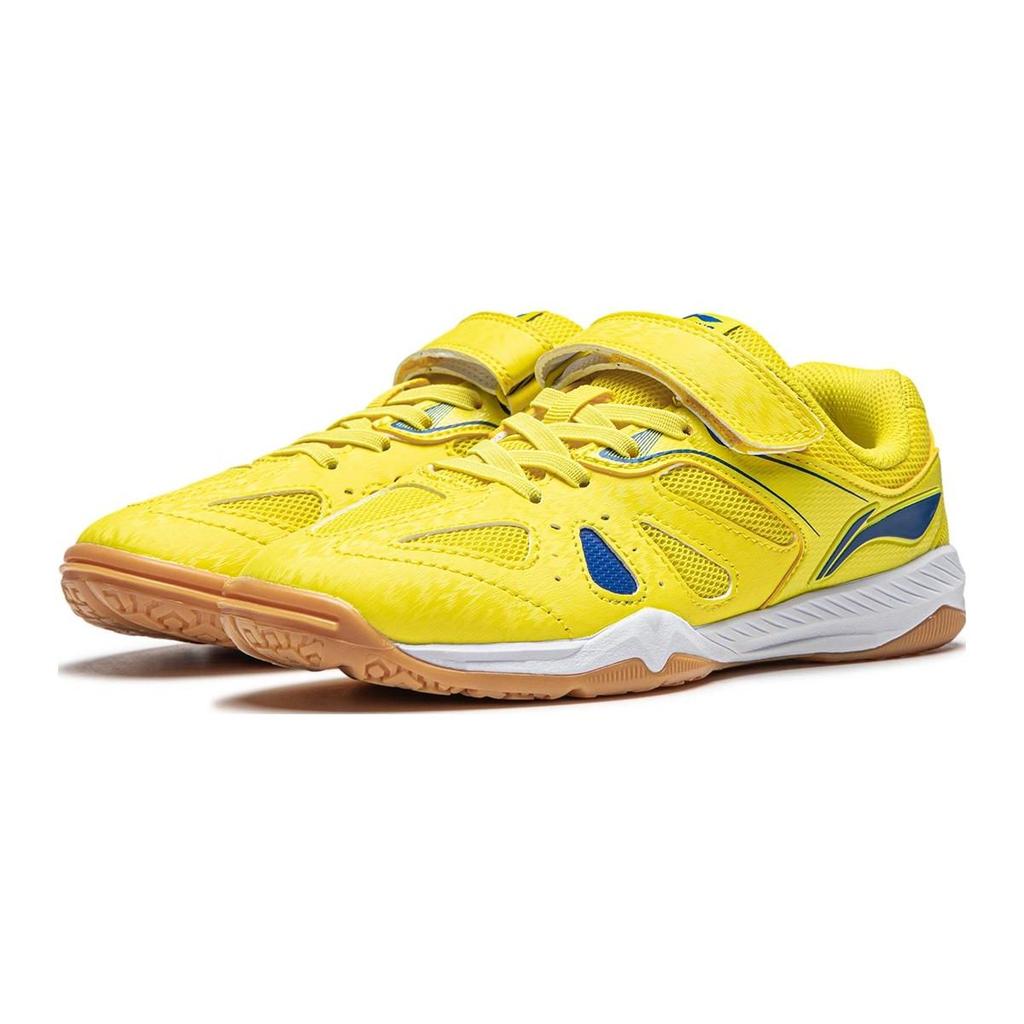 Li Ning Comfortable Slip Resistant Abrasion Resistant Low top Kids' Training Shoes White Yellow Teenagers APTP008-3