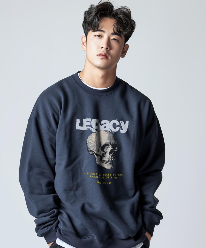 INDIGLOW Legacy Skull Vintage Graphic Sweatshirt