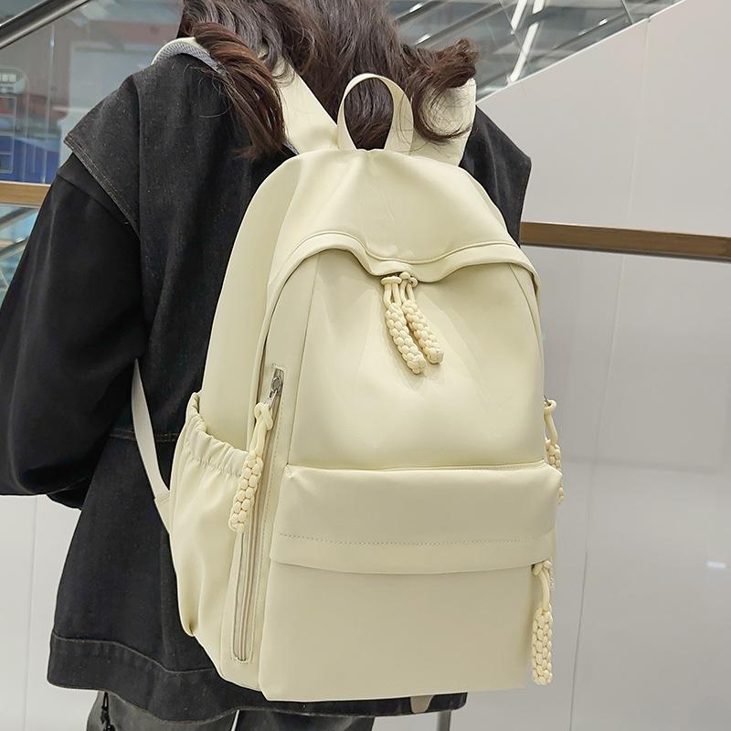School bag children, elementary school students, girls, junior high school students, high school simple solid color college students, backpack,