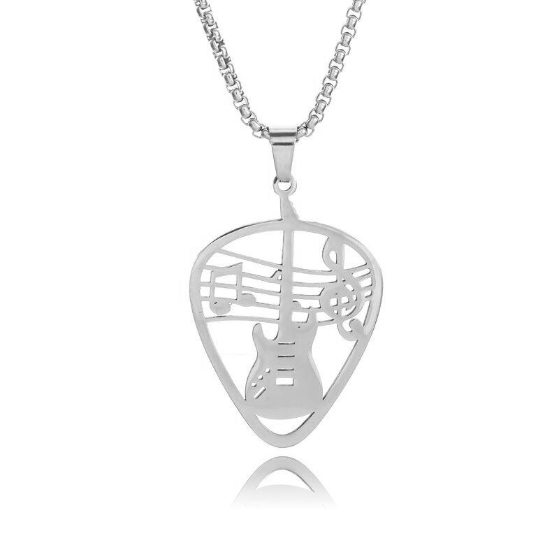 Neue Hohl-Musikgitarrenplektrum-Anhänger Halskette Vielseitiger High-End Schmuck