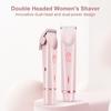 1PC Dual Head Hair Trimmer Women Electric Razors Rechargeable Wet Dry Painless Shaer Machine Hair Remoer For Body Private Areas