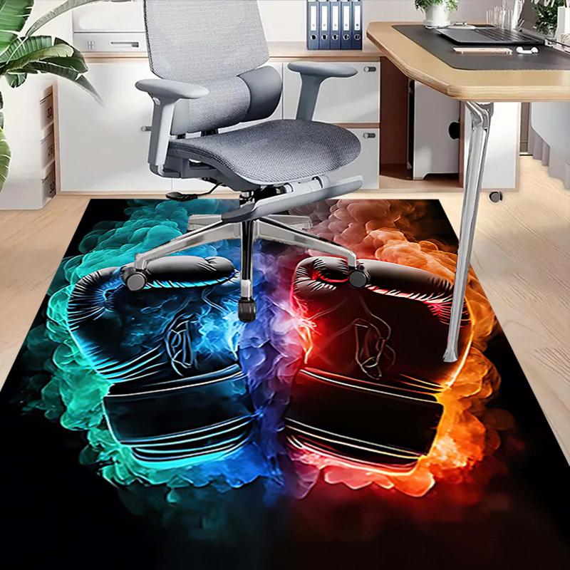1PC Boxing Gloves Non-Slip Floor Carpet Compatible for Office&Living Room&Dining Room - Flat-Weave Machine- Soft & Pattern-E292