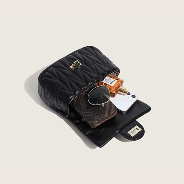 IELGY All-Match Messenger Bag Fashion Rhombus Chain Pink Shoulder Small Square Bag