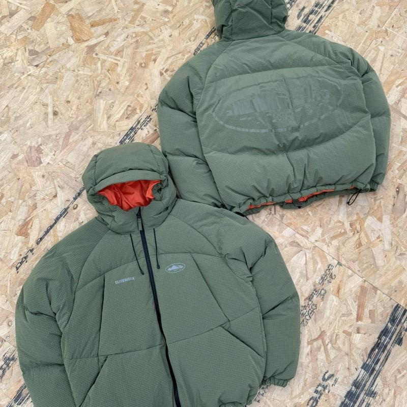 Mens Winter Hooded Puffer Jacket Solid Color Streetwear Warm Thick Cotton Coat