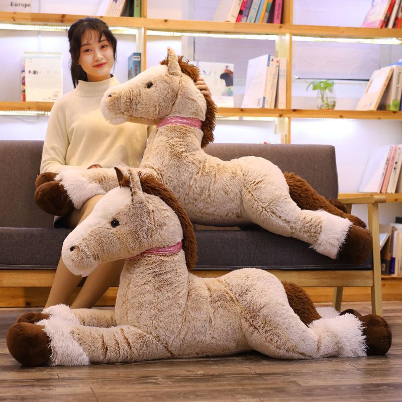 New Realistic Plush Horse Stuffed Animal Soft Farm Barn Toy 56Cm 90Cm 120Cm Kids Sleep Companion Cuddly Gift For Children