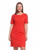 Women's Cotton Dress Short Sleeve Above Knee Comfortable MORAJ XL RED
