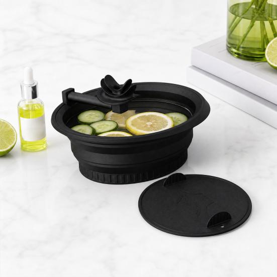 Bain de Glace pour le Visage, avec Design de Tuyau de Respiration, Silicone Pliable Outil Spa de Thérapie par le Froid pour Soin de la Peau, pour la Maison, le Voyage, le Camping