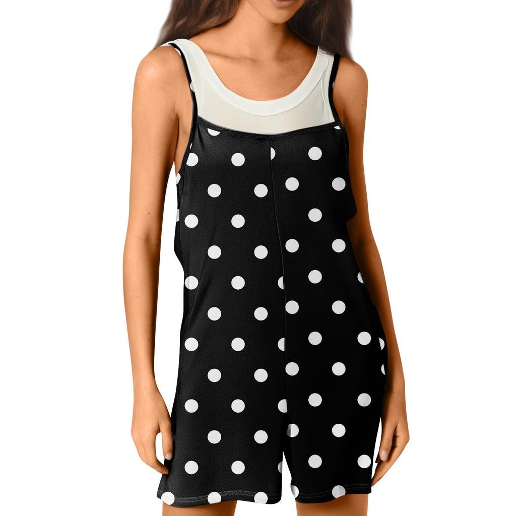 Dámské ležérní a módní tílko bez rukávů s kapsou, overal, kraťasy, overal, kraťasy