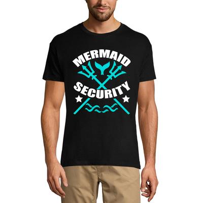 Men's Graphic T-Shirt Funny Mermaid Security Tee Shirt