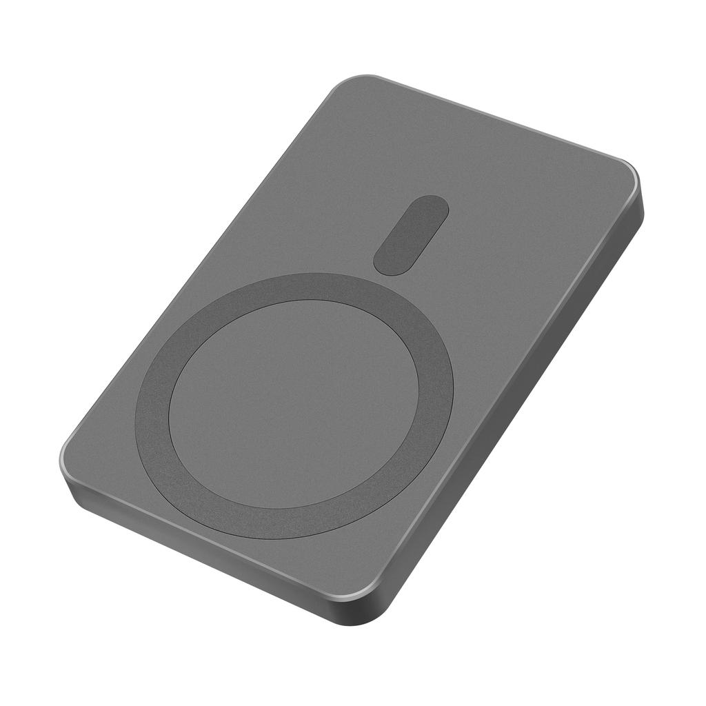 Kruger&Matz 5000 mAh Mag Safe inductive POWER BANK gray
