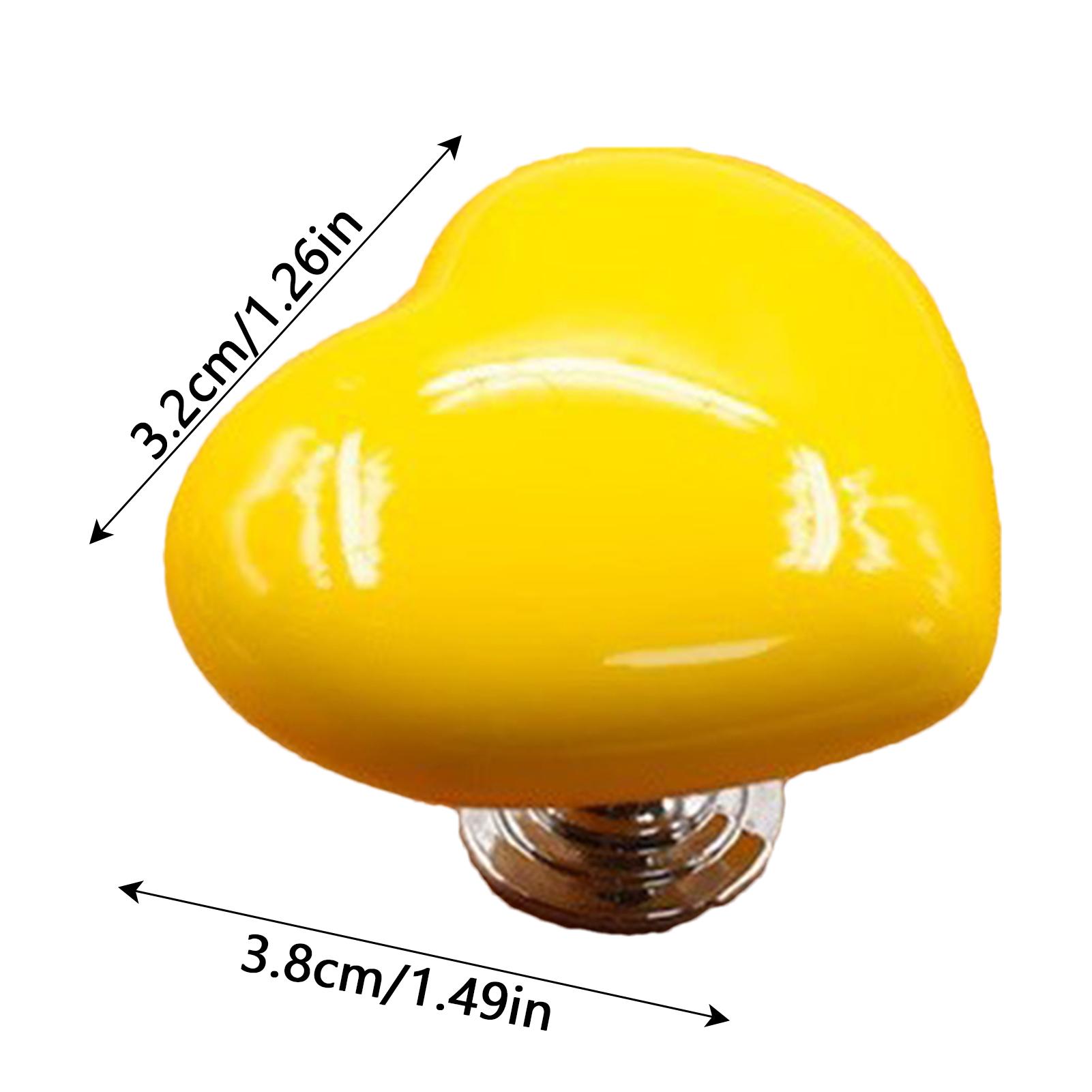 

Кнопка для унитаза в форме любви, верхний помощник, липкий ящик, выдвижная ручка, украшения для дома для ванной комнаты, спальни, кухни жёлтый