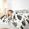 War Theme Set Full Size Aircraft Tanks Bedding Set for Kids Boys Bedroom Decor Retro Army Green Airplane Tanks Soft Polyester