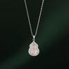2024 High-End Light Luxury 925 Sterling Silver Chalcedony Gourd Clavicle Necklace for Women