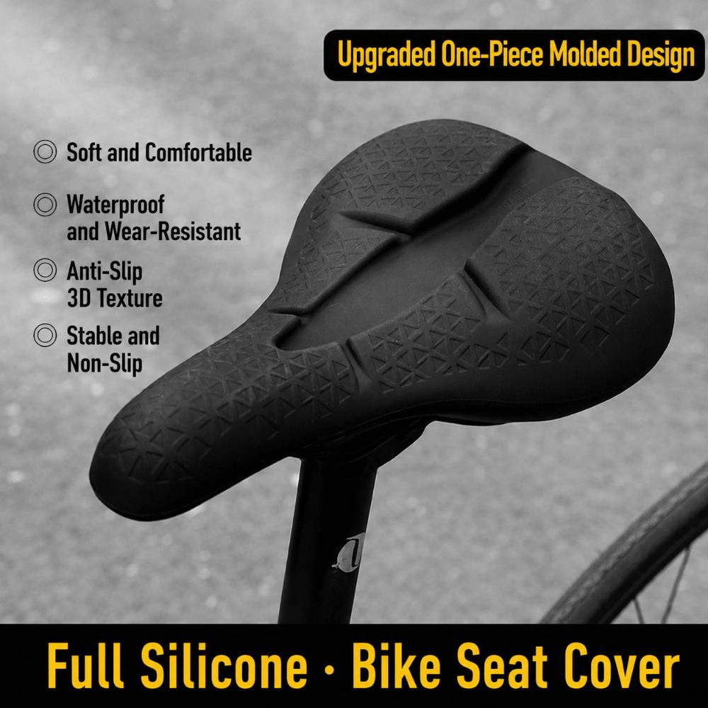 Shock Absorption Silicone Bike Saddle Breathable Bicycle Seat Cushion  Cycling Accessories
