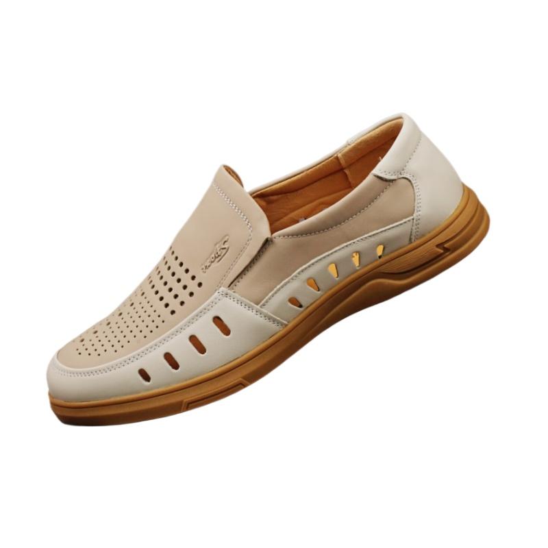 Fashion Classic Brand Men's Leather Casual Shoes Massage Soft Soled Loafers Daily Business Work Shoes for Men's Versatile Breathable