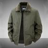 Men Cotton Jacket 2025 Retro Versatile Lamb Fleece Thickened Anti Cold Warm Collar Coat Outdoor Casual Winter Wear Cotton Jacket