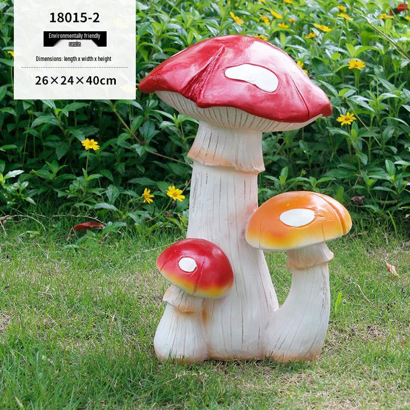 Resin Mushroom Ornaments for Outdoor Garden and Lawn Decor