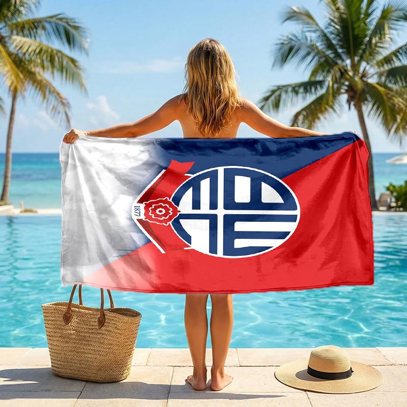Bolton Wanderers FC Print Quick Dry Beach Towel Microfiber Absorbent Portable Travel Swimming Towel