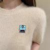New 90s Vintage Series Enamel Brooches Retro Camera Tape Phonograph Record Telephone Shaped Lapel Pins