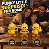 Quirky Office Decorations Angry Duck Figurine Collection, Funny Yellow Desktop Ornament, Cute Grumpy Fun Desk Accessories Statue for Home Car