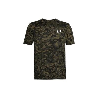 Camo Rundhals Lauf-Trainings-T-Shirt Herren Tops Grün 1357727-310