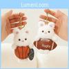 Rabbit Plush Keyring With Polyester Material For Backpacks And Bags