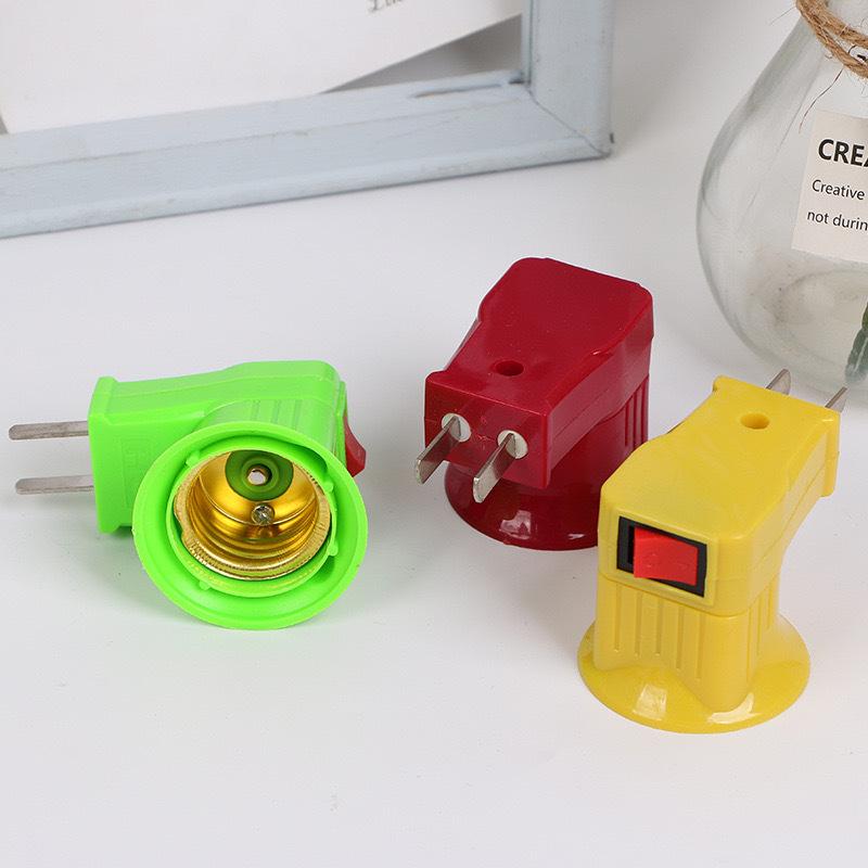 Portalampada E27 a Spina con Interruttore e Filo per Luce Notturna a LED