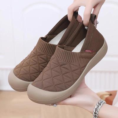 Scarpe da Donna Moda Primavera Autunno Fondo Morbido Scarpe da Mamma Leggere Comode Antiscivolo Scarpe da Lavoro Slip-On Scarpe Singole