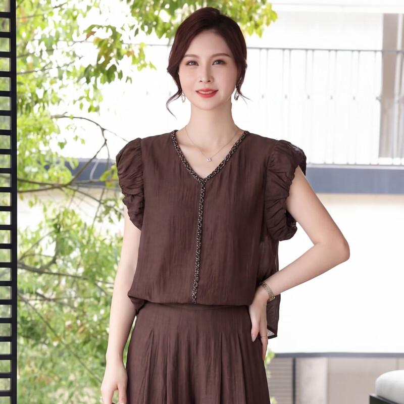 Elegant V-Neck Summer Two-Piece Set