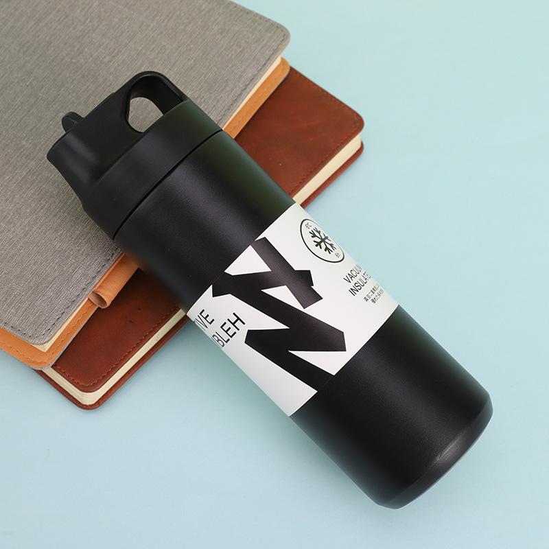 

Japanese straw thermos cup 304 suction nozzle sports water cup stainless steel cup 550ML