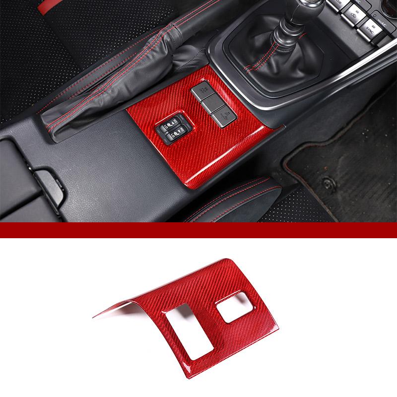 Real Carbon Fiber For Toyota 86  For Subaru BRZ + Car Seat Heating Button Frame Decorative Sticker Interior Accessories