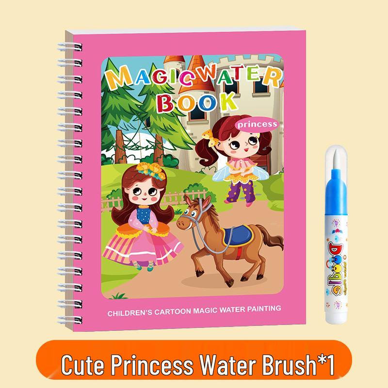 Children's Water Drawing & Sticker Book - Educational Graffiti Painting Album
