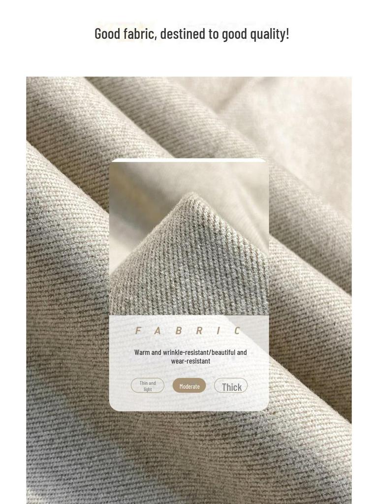 Men's Slim Fit Wool Trousers - Business Casual Nine-Point Style for Spring, Autumn, and Winter