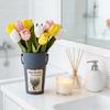 Galvanized Metal Vases with Handle,Rustics Flower Bucket for Cut Flowers,Retro Flower Container for Table Centerpieces