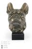 French Bulldog, Frenchie - dog bust, large statue, dog's head on stone base, decoration for office by Art-Dog brand
