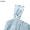 ZANZEA Women Elegant Mesh Splice Square Collar Summer Casual Sleeveless Long Dress