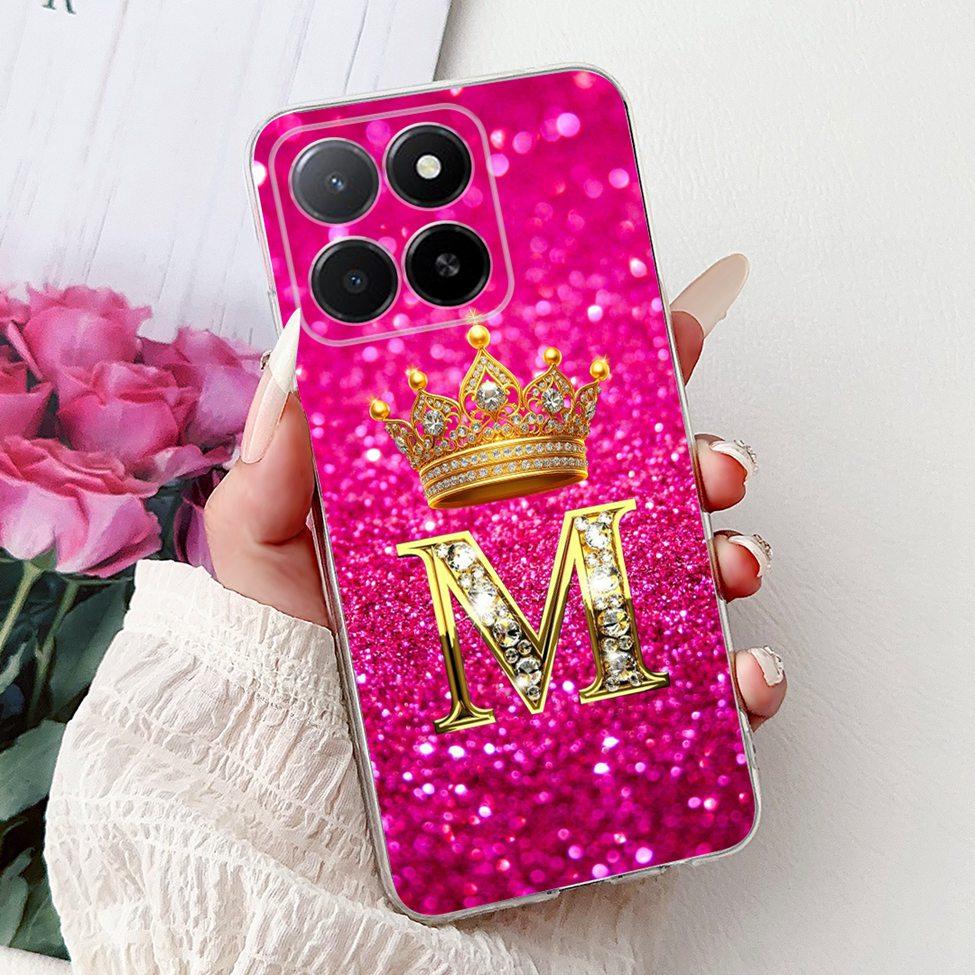 Clear For Honor X5b GFY-LX2 Case X5b Plus Fashion Luxury A-Z Letters Soft Back Cover For Honor X5b Plus Phone Case GFY-LX2P