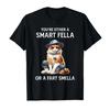 Smart Fella Fart Smella  Funny Cool Cat Meme Humor Tshirt For Men Women 100 Cotton T Shirts Short Sleeve Tops 04032
