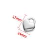 Polished Stainless Steel Heart Charms for DIY Necklaces and Bracelets