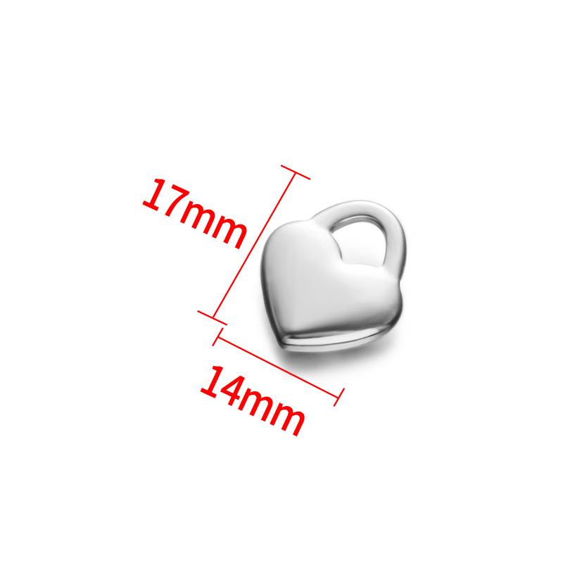 Polished Stainless Steel Heart Charms for DIY Necklaces and Bracelets