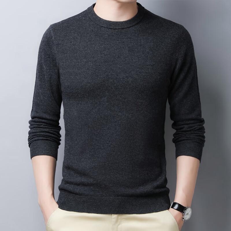 Men's 100% Merino Wool Crew Neck Pullover Sweater