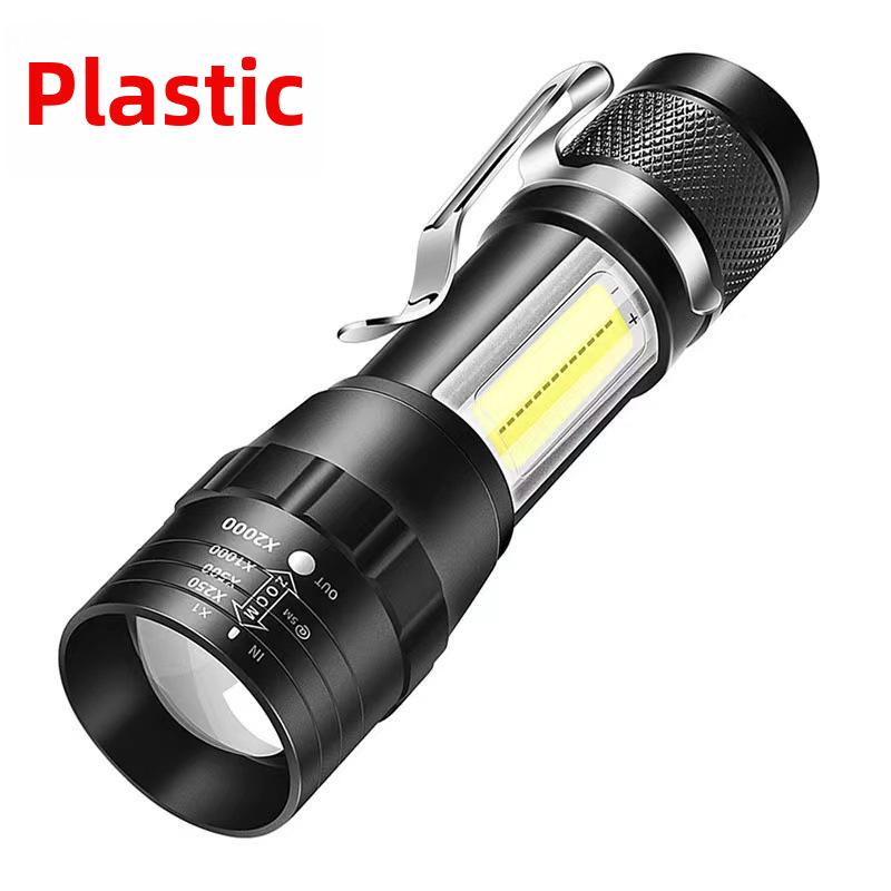 "Rechargeable Mini LED Flashlight with Strong Beam, Portable Side Light for Outdoor and Home Use"