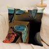 SSalvador Dali Abstract Cushion Cover Silky Short Plush Invisible Zipper Dustproof Sofa Pillow Case For Home Decor