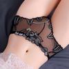 Chiloț tanga de damă sexy cu mărgele, cu deschidere la zona intimă și design reglabil